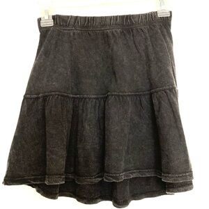 RUBBISH DISTRESSED BLACK MINI SKIRT—WORN ONCE!